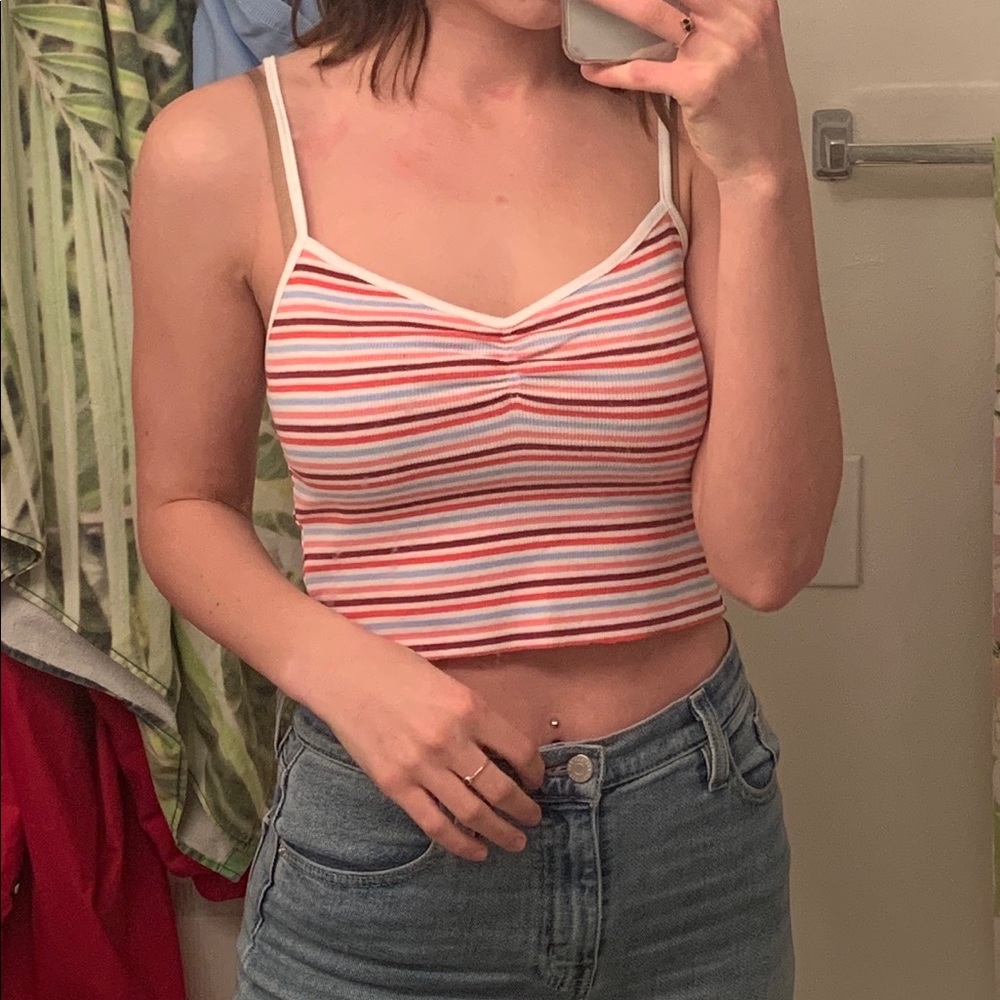 striped tank crop top